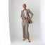 STUNNING 90s Badgley Mischka Taupe Two Piece Suit
