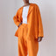 80s Vibrant Pure Silk Boxy Two Piece Cruise Suit