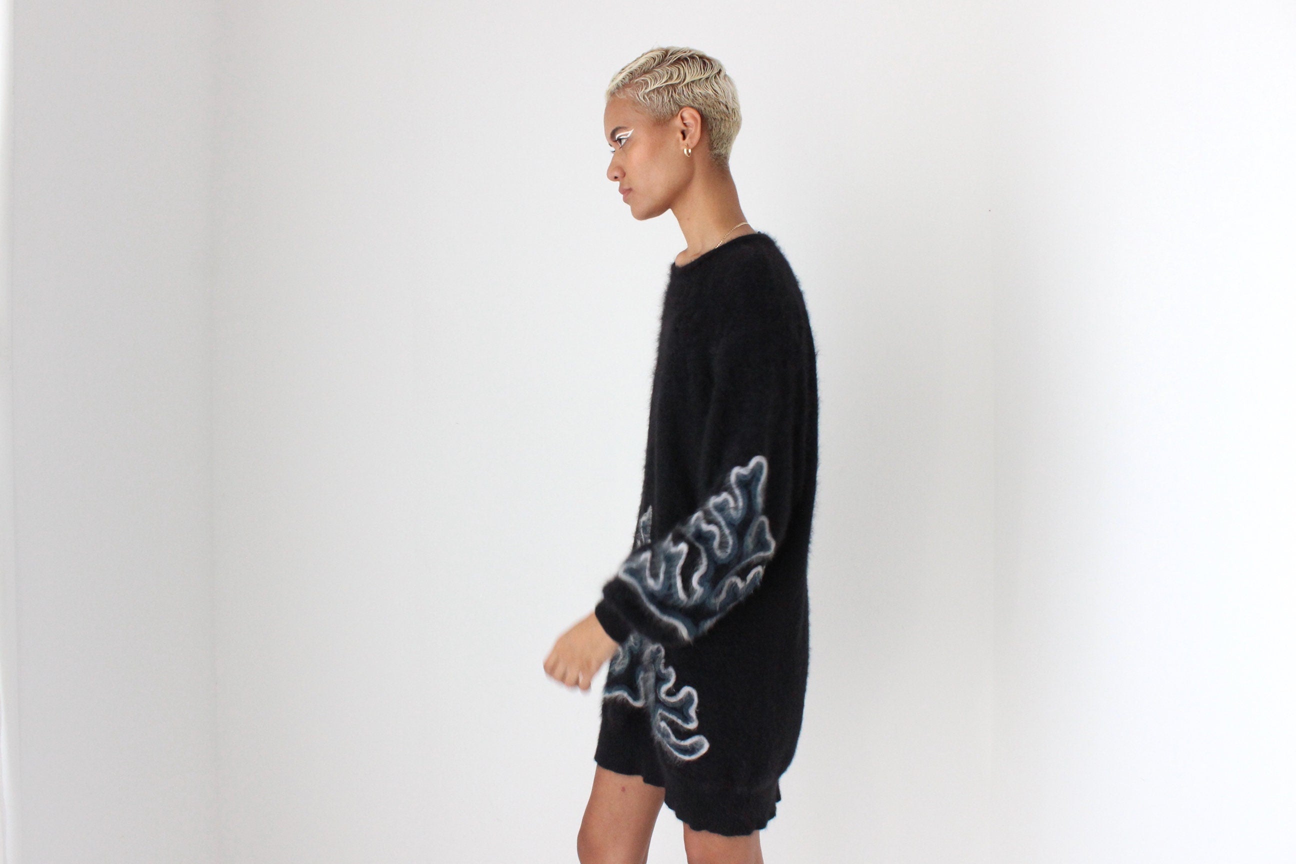 80s Softest Angora Sweater Dress by "Keomi"