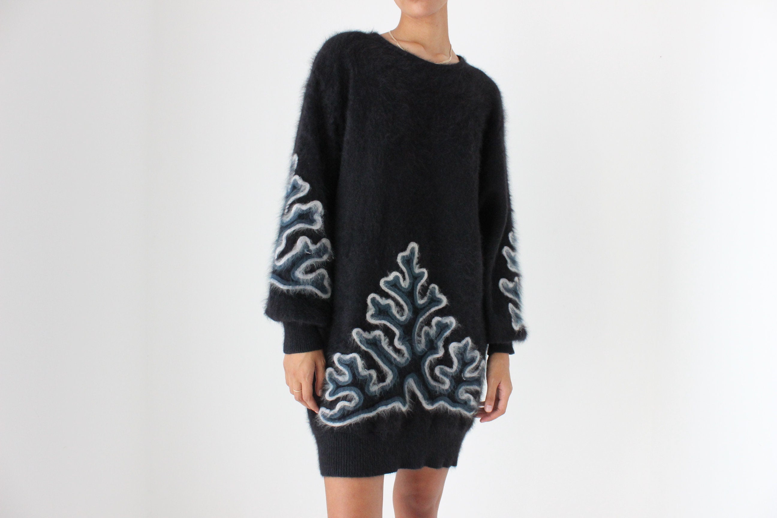 80s Softest Angora Sweater Dress by "Keomi"