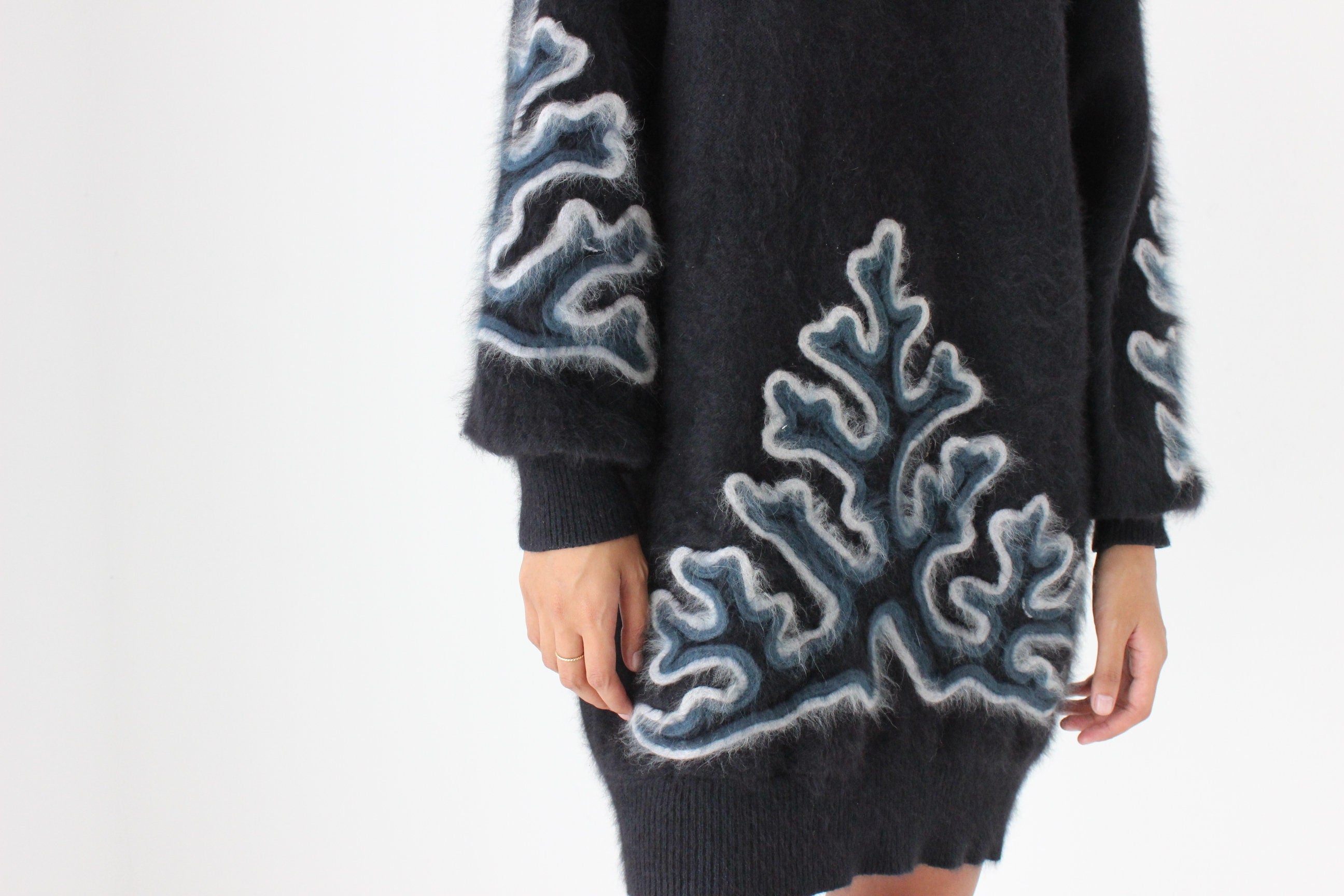 80s Softest Angora Sweater Dress by "Keomi"