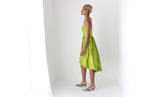 Australian Designer Y2K Pure Silk Bustier Bubble Dress by "George"