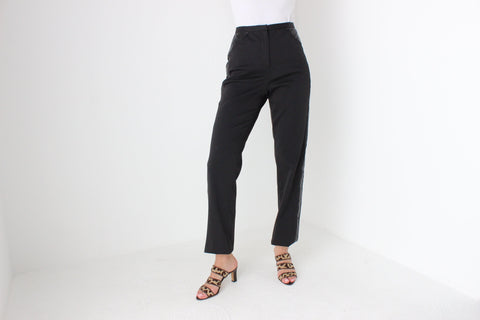 90s Versace Jeans Tailored High Waist Pants w/ Metallic Accents