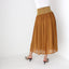 80s Earth Toned Yoke Waist Midi Skirt