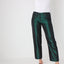 Vintage 2000s GUCCI by Tom Ford Metallic Green SILK Cropped Pants