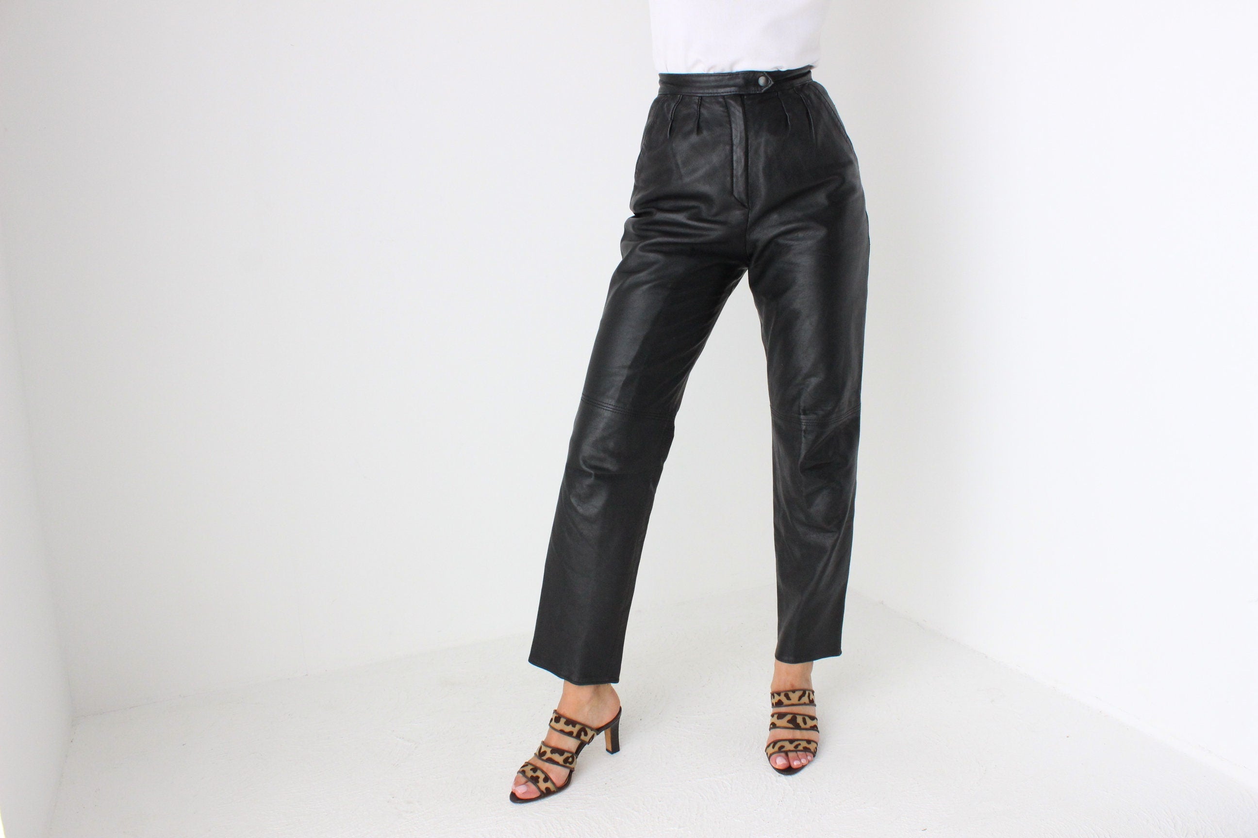 80s Softest {Genuine Leather} High Waist Pants