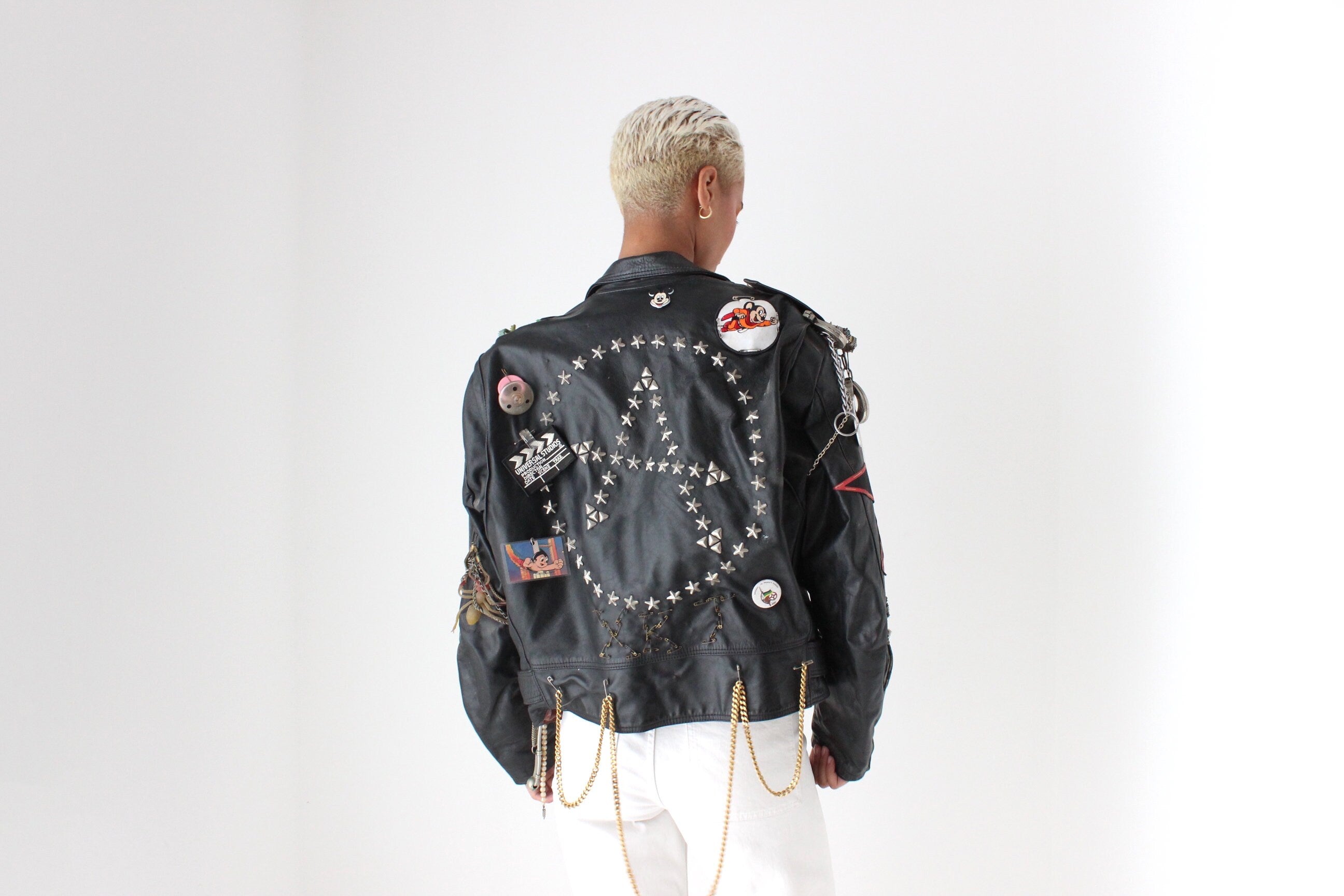 Punk Artefact! 80s Lethal Leather Moto w/ 100 Amazing Embellishments