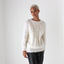 80s Ivory Mohair Hand Knit Textured Fluffy Sweater