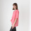 80s Bubblegum Pink Pure Silk Relaxed, Minimal Tee Top
