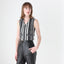 90s Woven Cotton Waistcoat Vest Crop Top