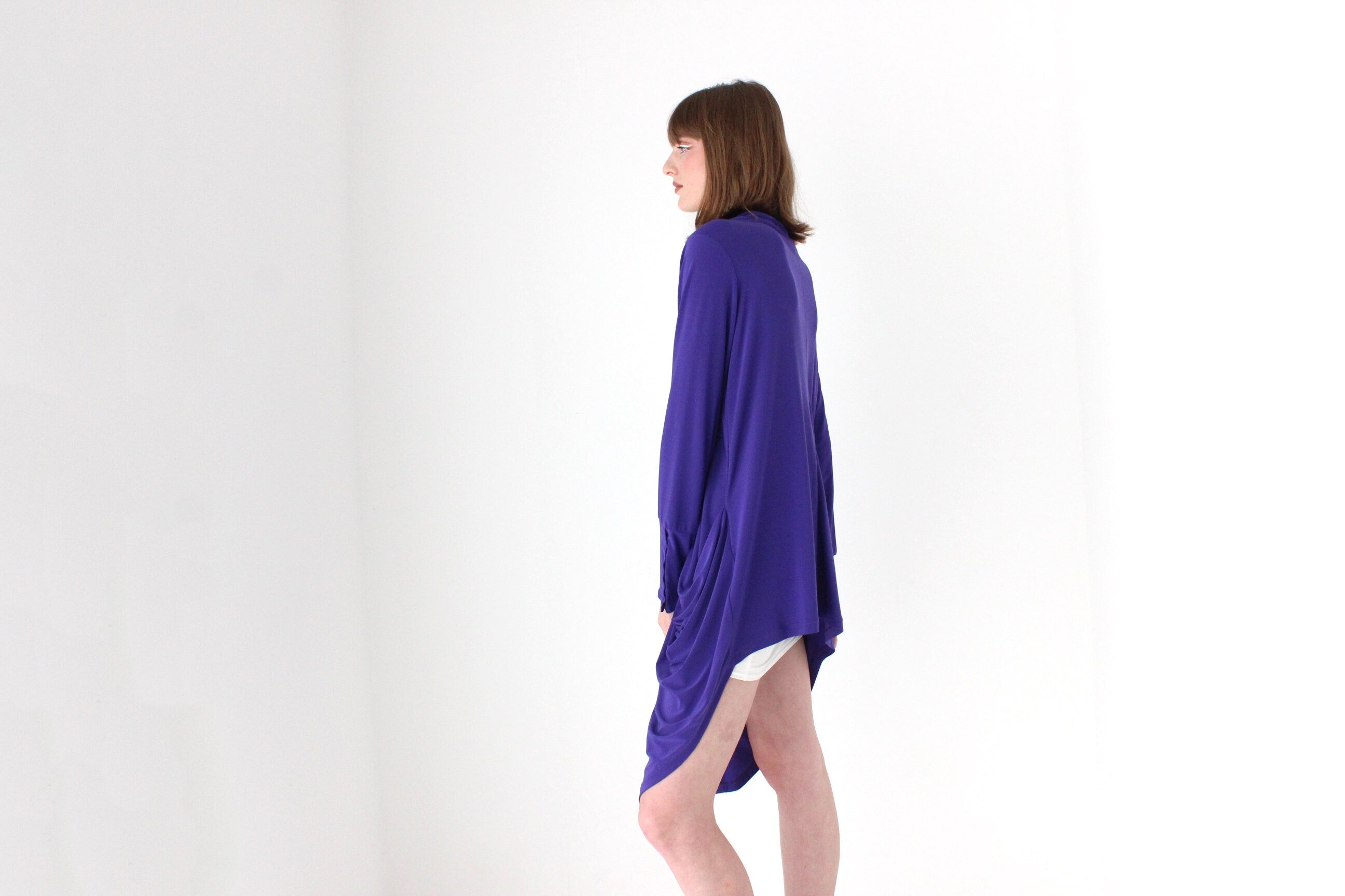 2000s Draped Batwing Cocoon Top