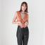 Y2K Designer CATHERINE MALANDRINO Pleated Silk Ruffle Bustier Top