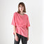 80s Bubblegum Pink Pure Silk Relaxed, Minimal Tee Top