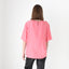 80s Bubblegum Pink Pure Silk Relaxed, Minimal Tee Top