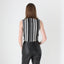 90s Woven Cotton Waistcoat Vest Crop Top