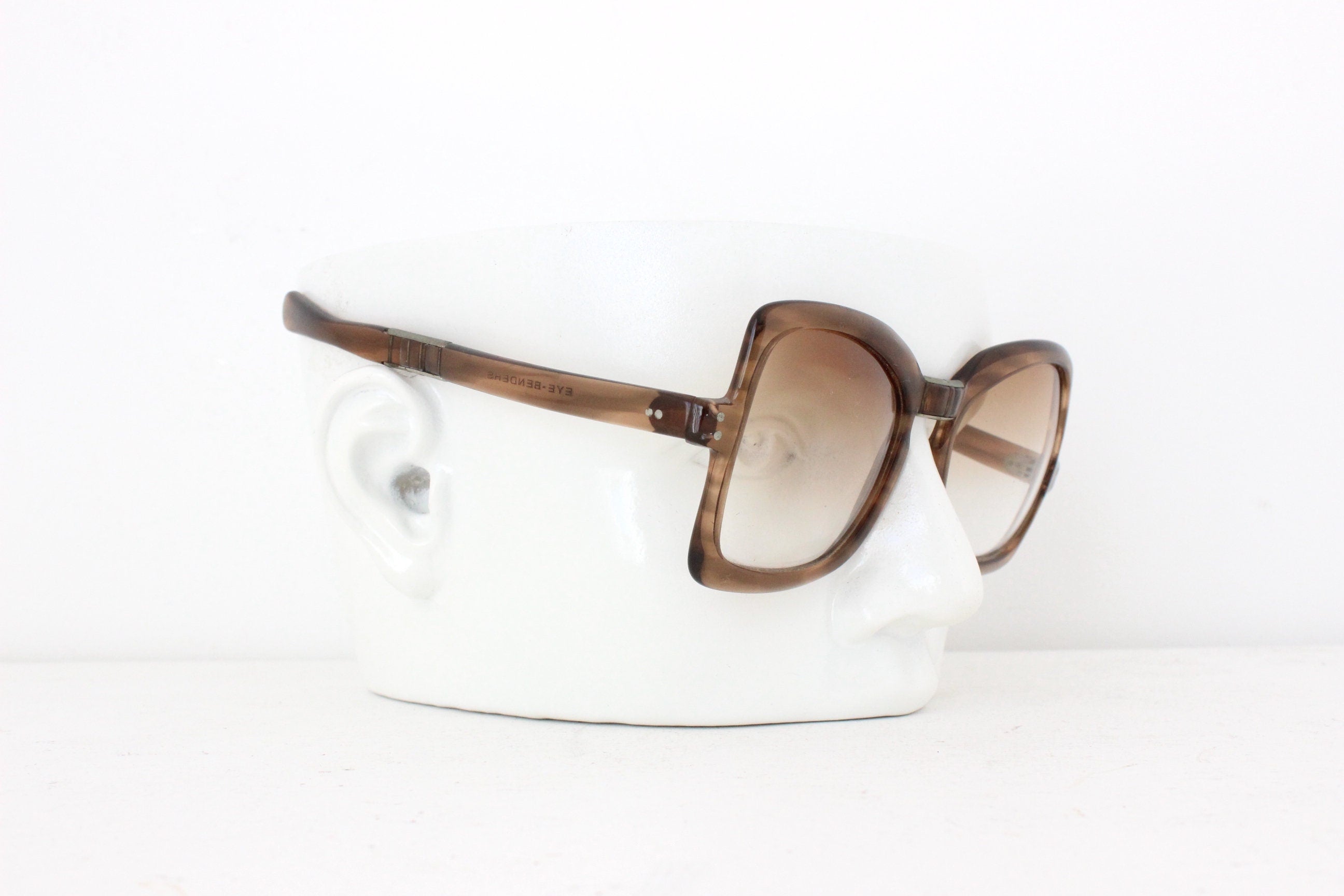 70s FOLDABLE "Eye-Benders - Belinda" Collectible Vintage Sunglasses