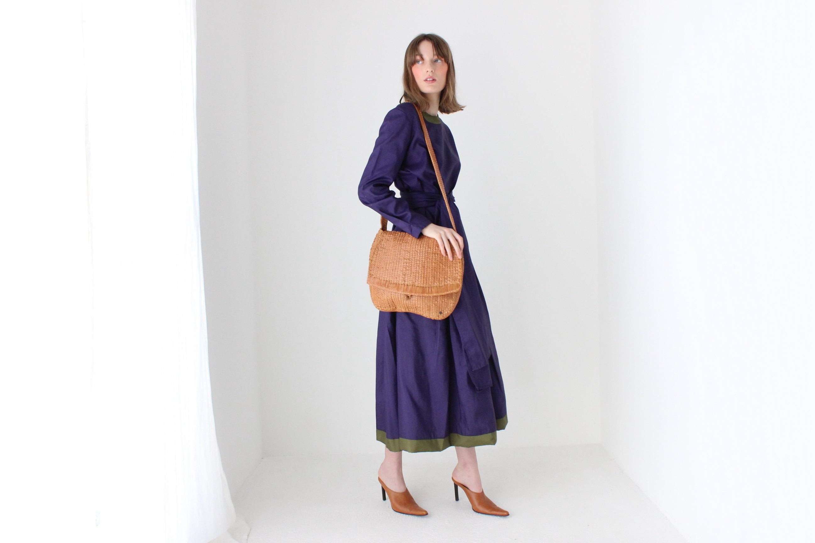2000s Helen Kaminski Handcrafted Woven Leather Bag