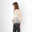 90s LA PERLA Italy Nude Mesh & Beaded Cami Top