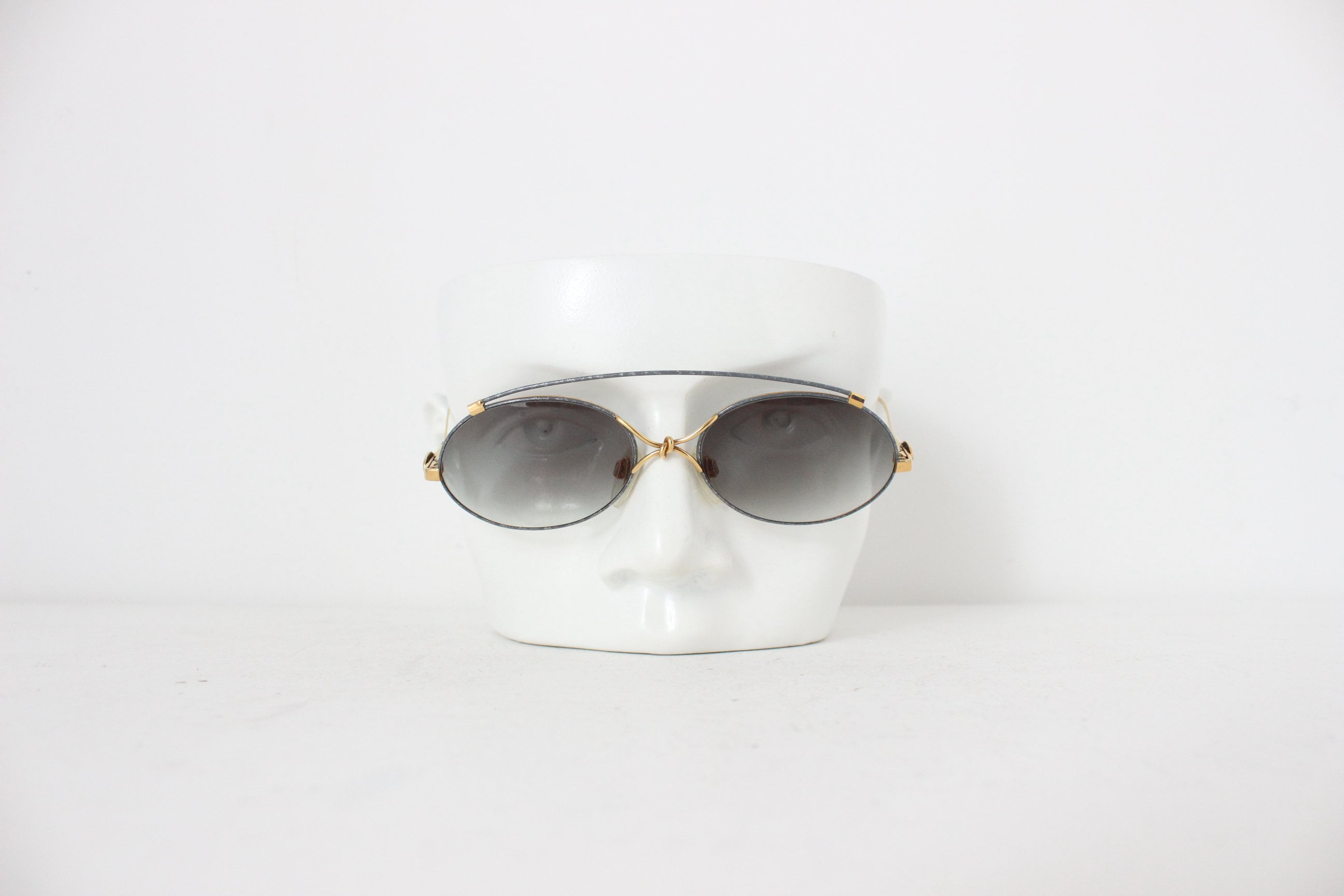 1980s Gold Plated Sculptural "Knot" Sunglasses ~ by MCS, Made in West Germany