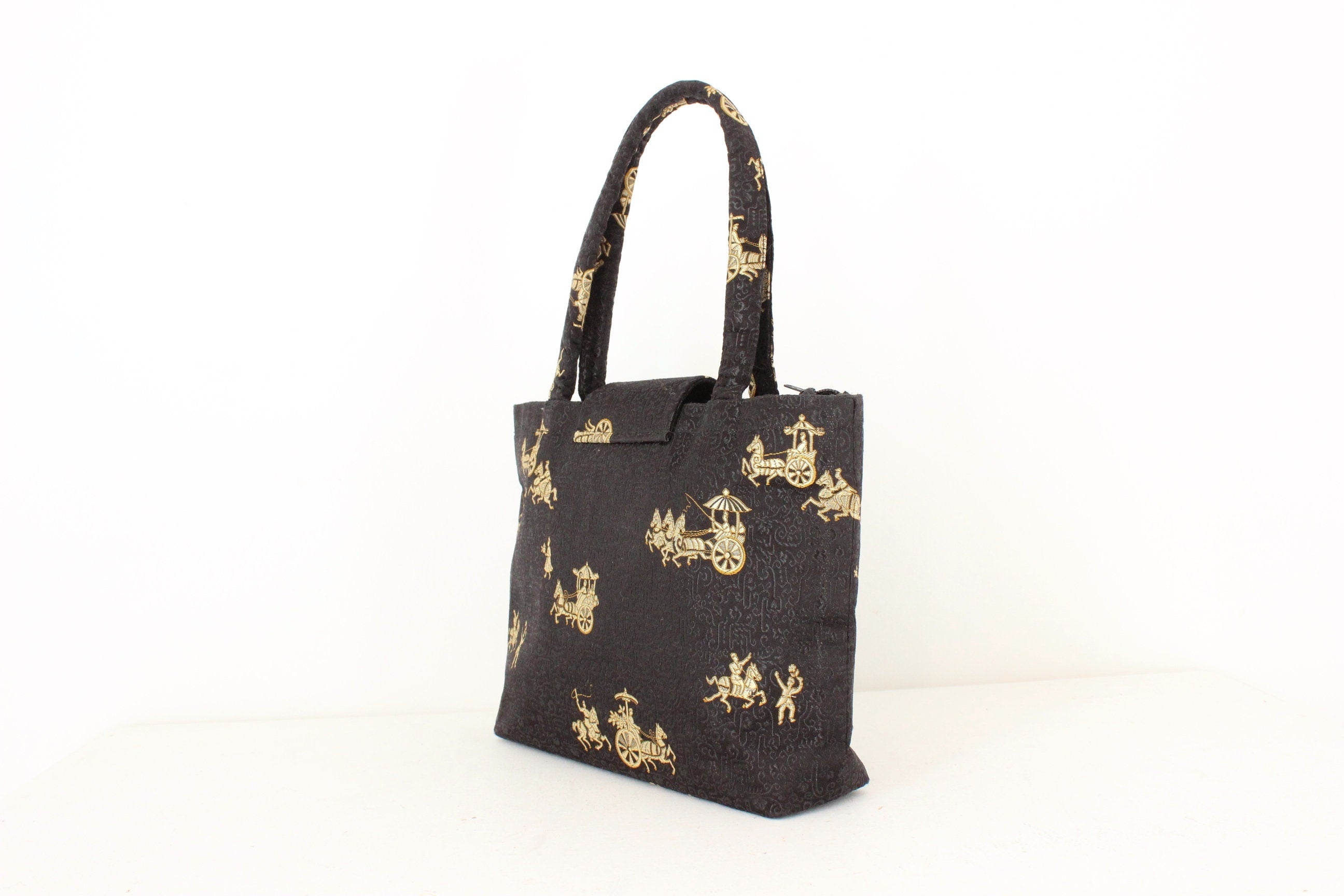 80s Chinese Silk Small Handbag