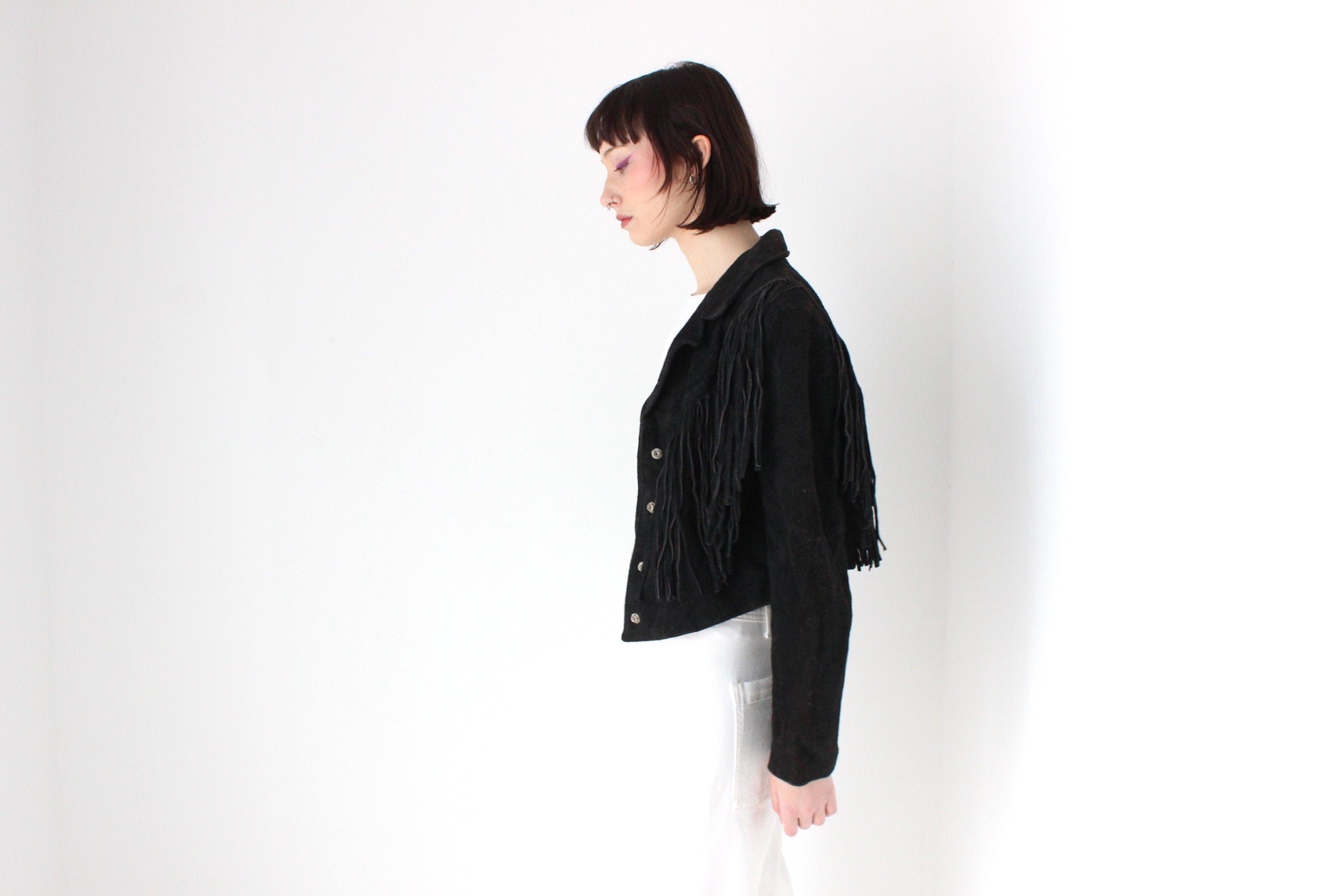 80s Suede Fringe Cowgirl Jacket