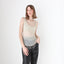 90s LA PERLA Italy Nude Mesh & Beaded Cami Top