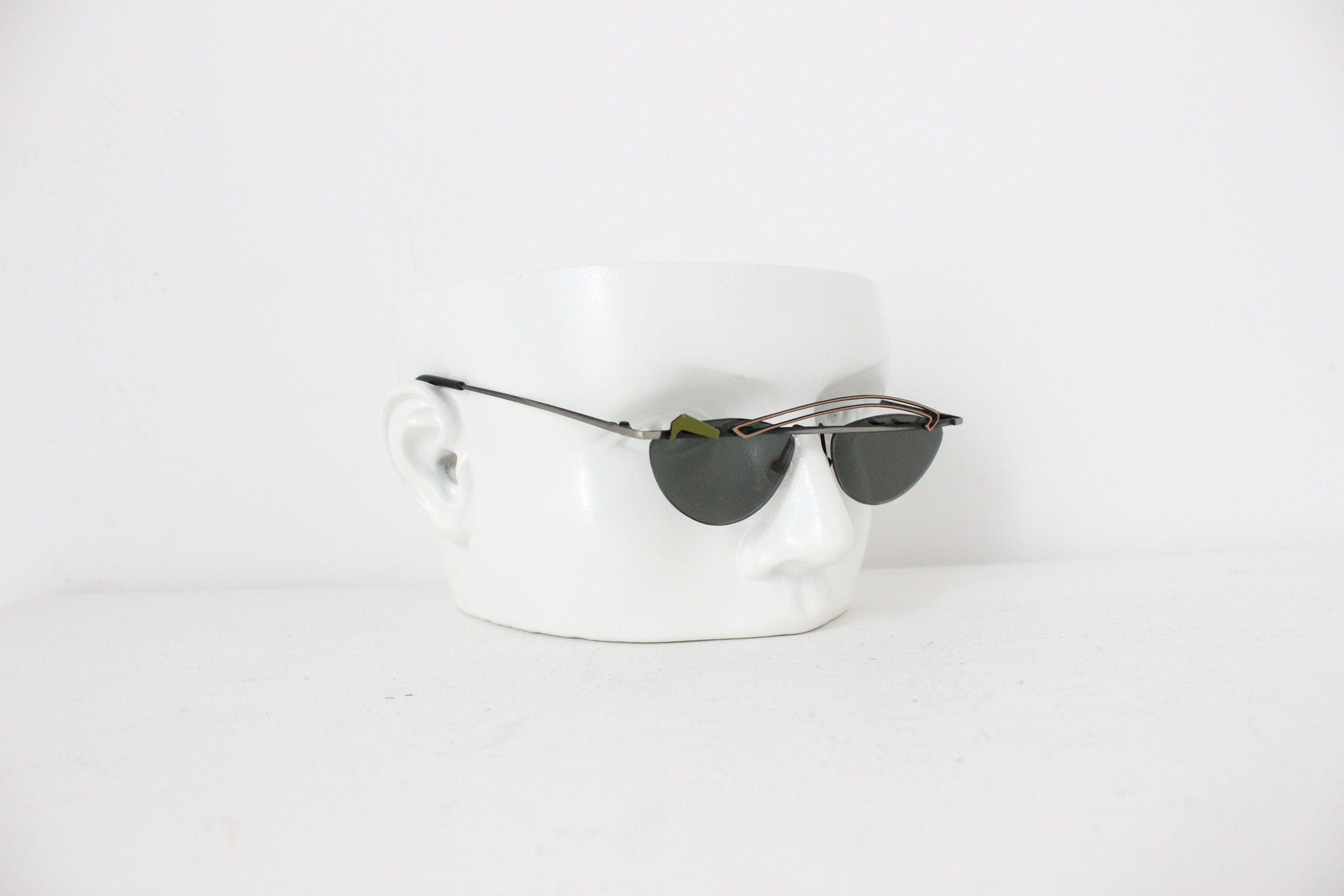 80s NEOSTYLE Germany Asymmetric Metal Art Sunglasses