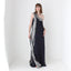 Heavenly 90s Lisa Ho Midnight Silk Avant Garde Formal Gown