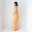 80s Sherbert Organza Ruffle Empire Waist Gown