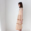 70s Tiered Pleated Pastel Cocktail Dress