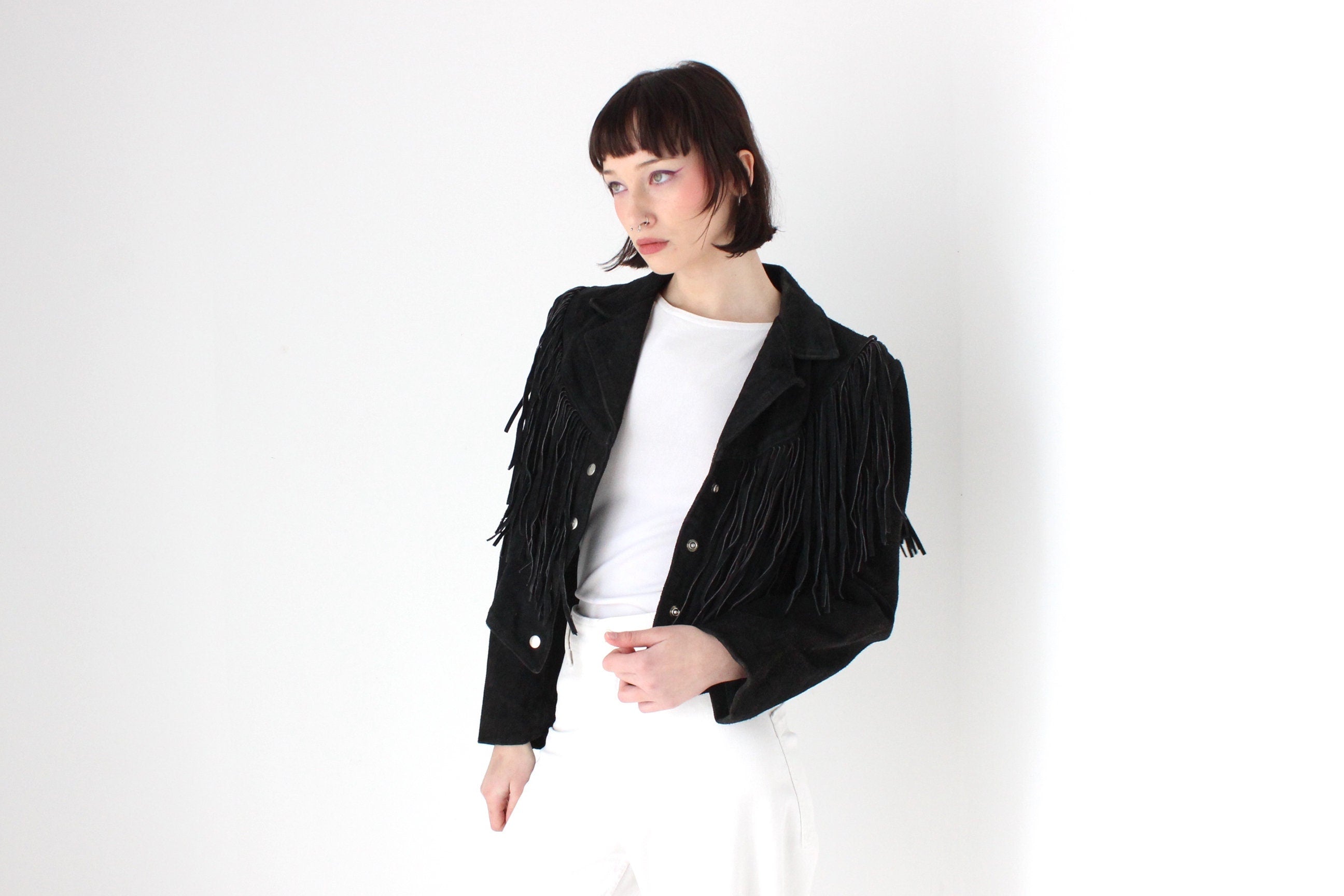 80s Suede Fringe Cowgirl Jacket