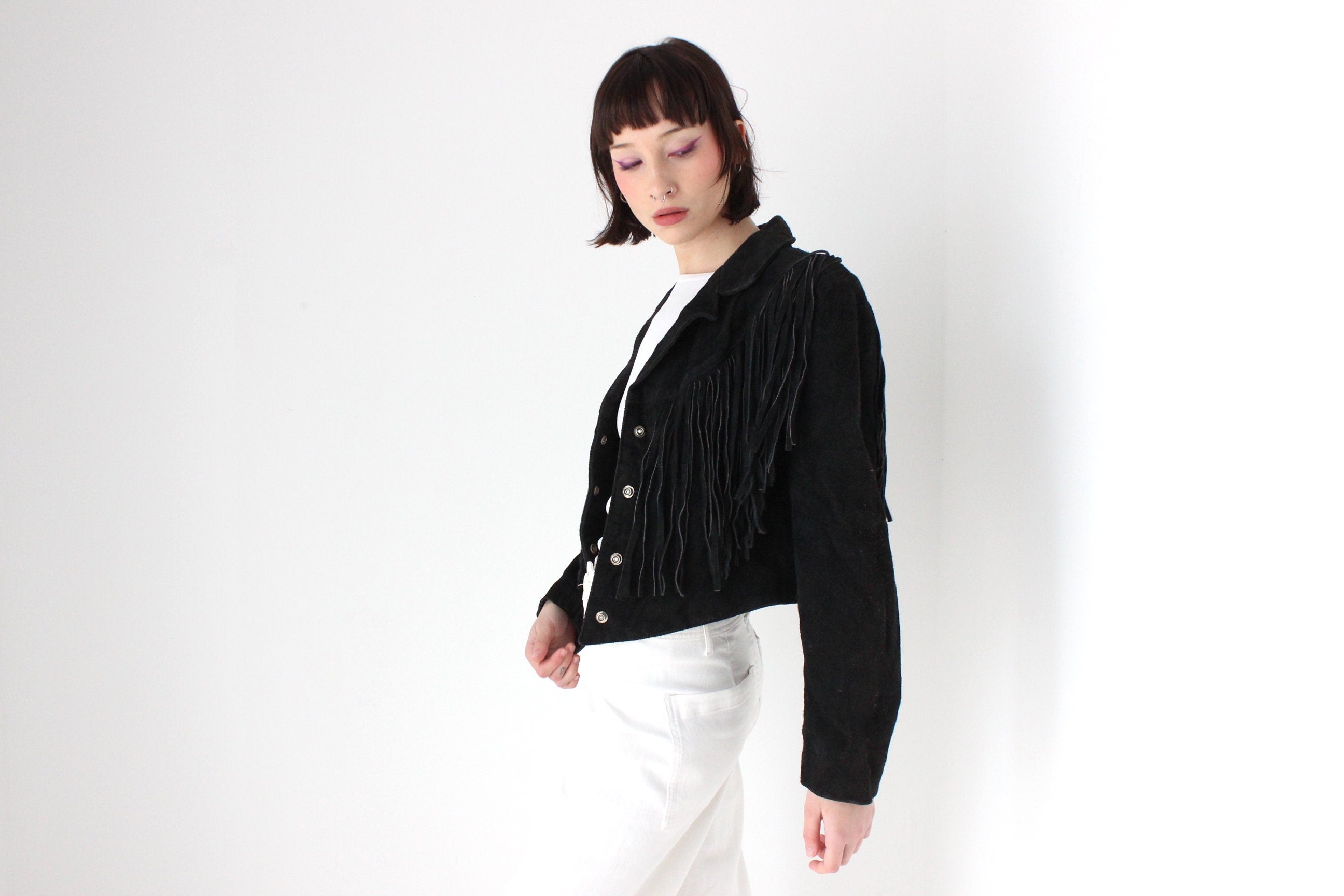 80s Suede Fringe Cowgirl Jacket