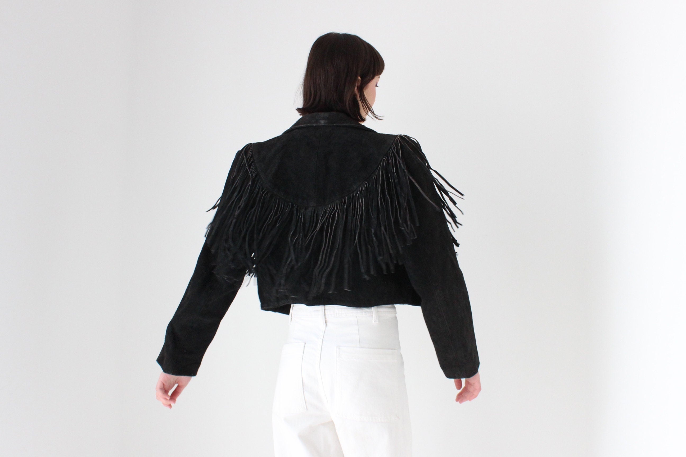 80s Suede Fringe Cowgirl Jacket