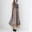 Stunning 70s Trippy Optical Strobe Voluminous Halter Dress