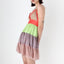 Y2K 'Pani' Silk & Cotton Tiered Ruffle Halter Mini