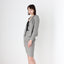 90s Houndstooth Check Sexy Professional Fitted Two Piece Skirt Suit