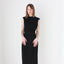 80s Cowl Neck & Criss Cross Back Crepe Hourglass Gown