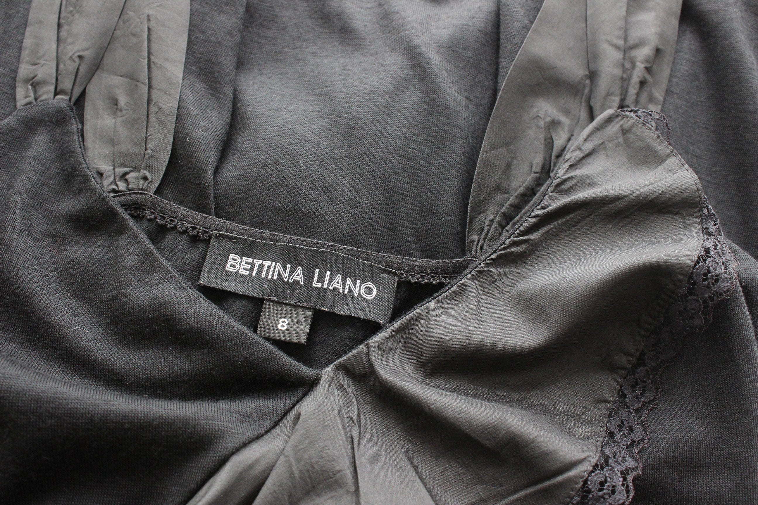 Y2K Bettina Liano Wool & Silk Sassy Black Mini