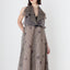 Stunning 70s Trippy Optical Strobe Voluminous Halter Dress