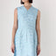 Handmade 1960s Sky Blue Metallic Lurex Cocktail Gown