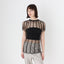 Y2K Intricate Scalloped Drape Beaded Cage Top