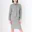 90s Houndstooth Check Sexy Professional Fitted Two Piece Skirt Suit