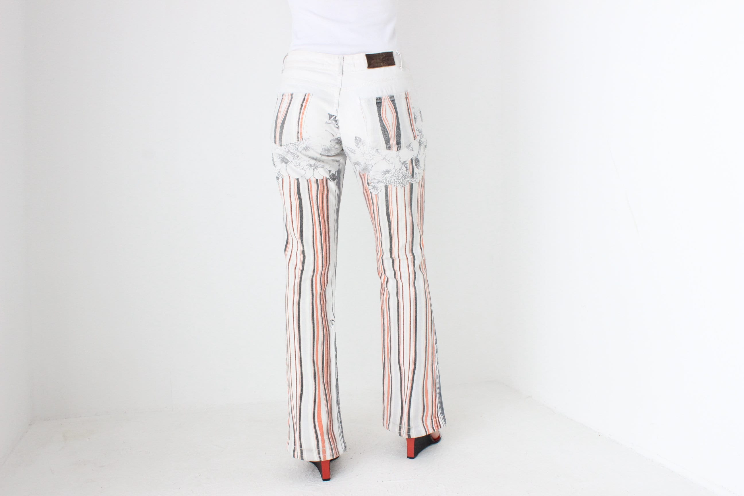 Y2K Just Cavalli Wearable Art Low Rise Jeans