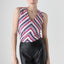 00s Does 70s Chevron V Neck Tank