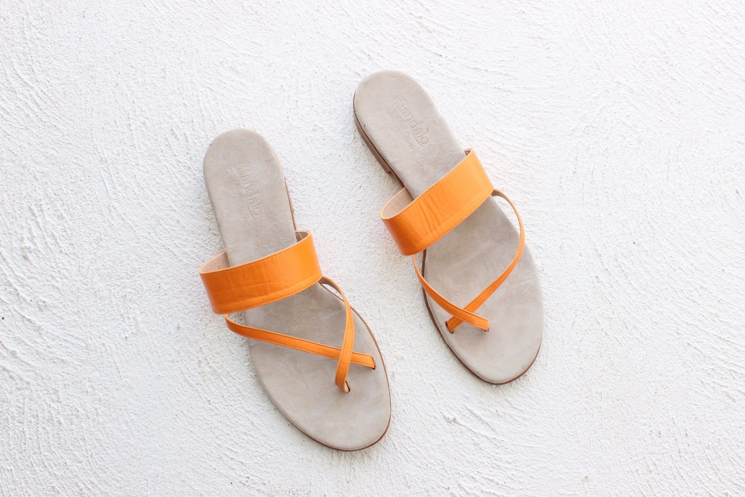 Il Sandalo Spanish Leather Orange Sandals ~ Euro 38