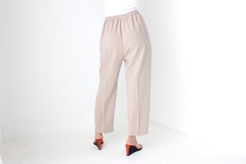 80s Neutral & Minimal Relaxed Stretch Waist Trousers
