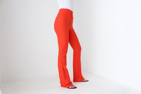 Y2K Vibrant Near-Neon Stretch Bootcut Flared Trousers