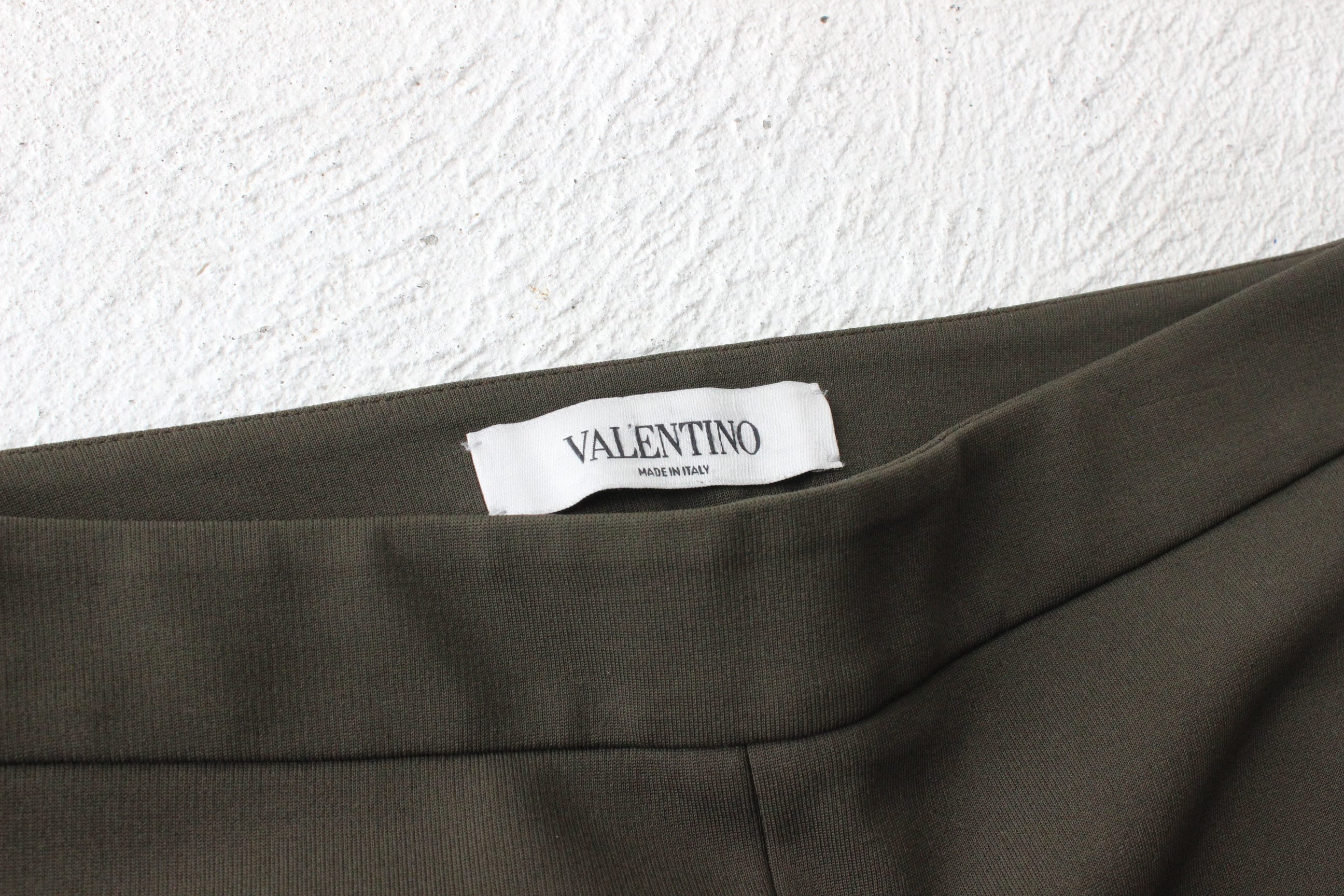 2000s VALENTINO Pure Wool Fitted Slim Scuba Stretch Pants