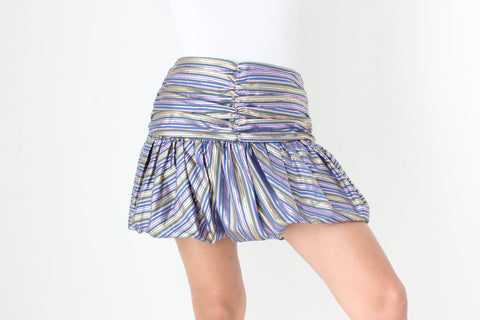2000s Metallic Bubble Mini Skirt