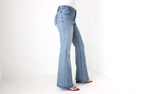 Amazing Y2K Stretch Denim Low Rise Bell Bottom Jeans